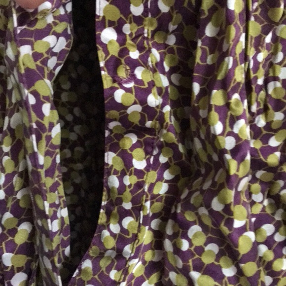 Sanctuary/anthro silk abstract pattern top w ties - Picture 8 of 8